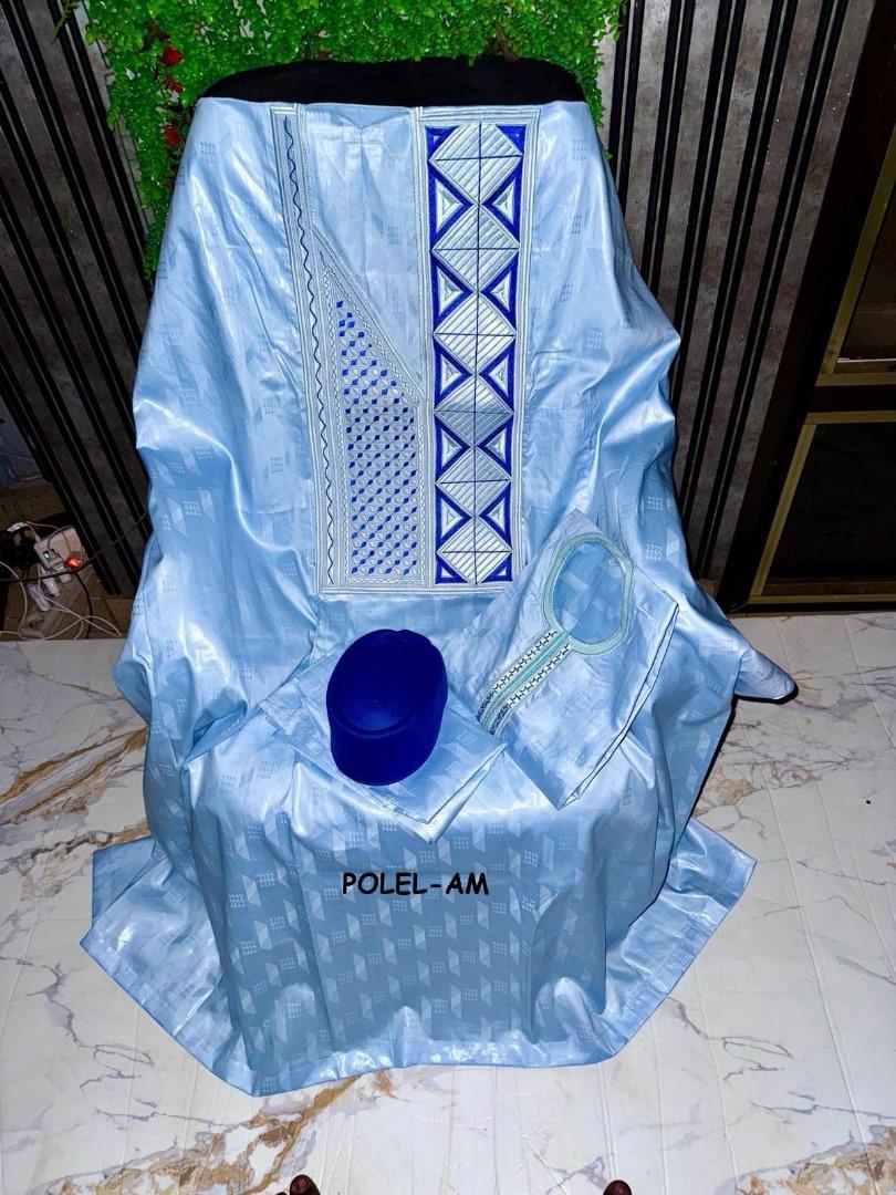 Boubou Africain - Femme - Bleu Ciel - JAMILA - Polel Am