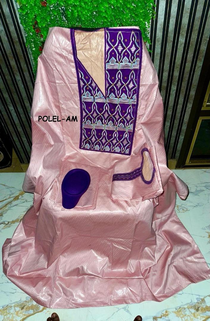 Boubou Africain - Femme - Rose - AISSATOU- Polel Am