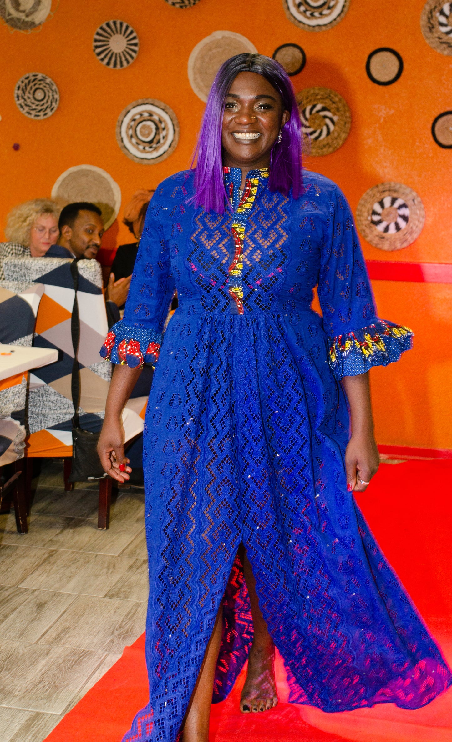 Robe longue Femme - Tissu Wax - DJEMBE - POLEL-AM