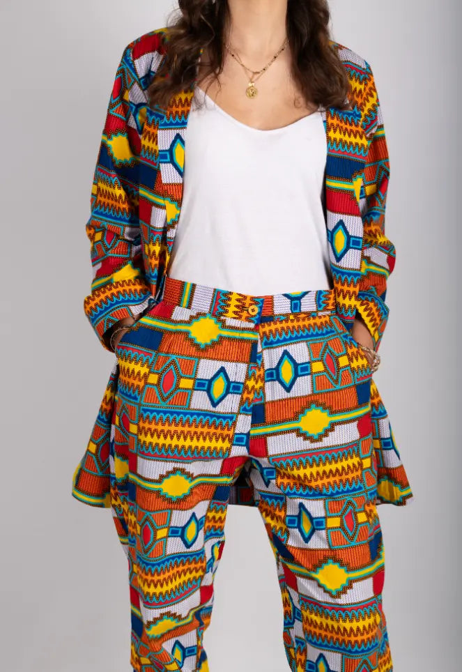Ensemble coloré imprimé africain tissu wax - POLEL AM