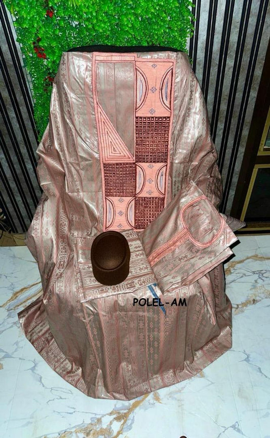 Boubou Africain - Femme - Corail - HALIMA - Polel Am