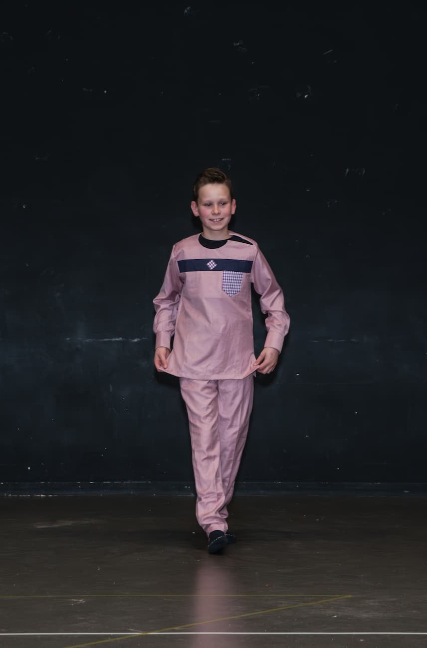 Ensemble haut manche longue & pantalon enfant - Tissu Wax - YAFA - POLEL-AM