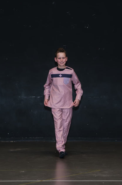 Ensemble haut manche longue & pantalon enfant - Tissu Wax - YAFA - POLEL-AM