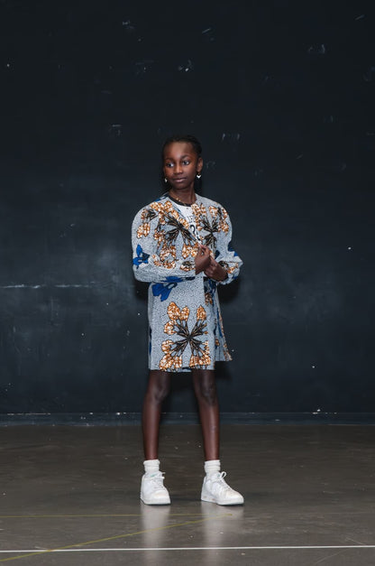 Ensemble chemise longue & short enfant - Tissu Wax - BONGANI - POLEL-AM