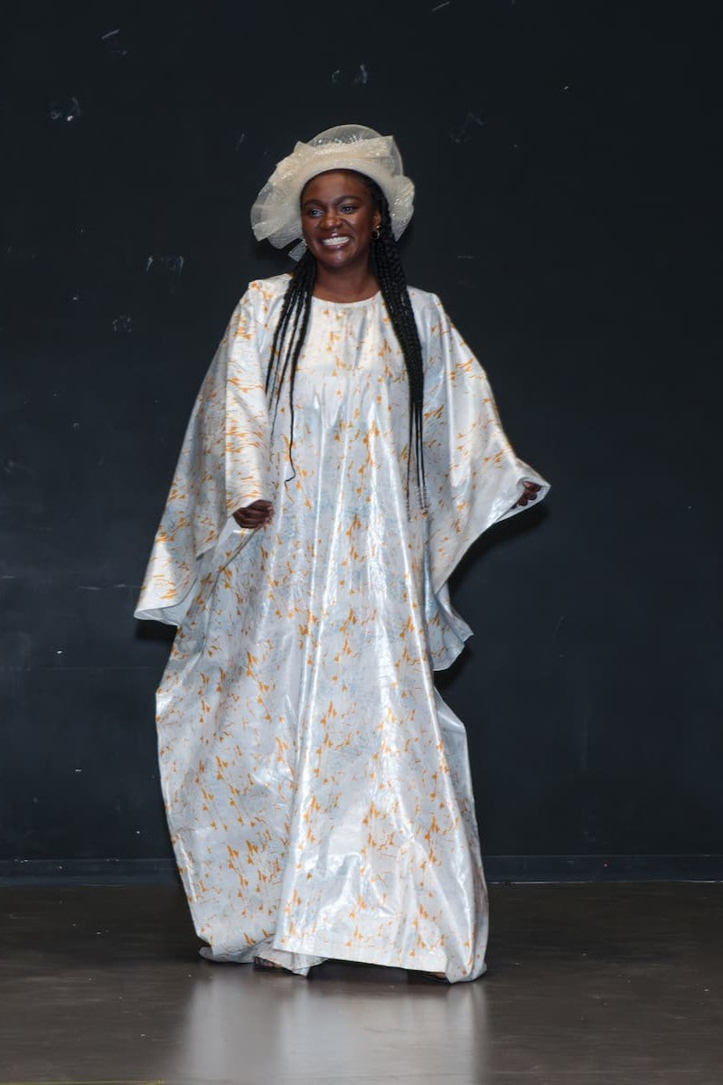 Robe longue Femme - Tissu Wax - PERLE - POLEL-AM