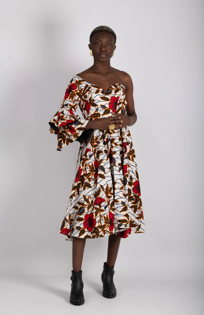 Robe imprimé africain tissu wax - POLEL AM