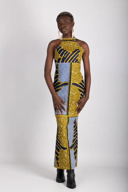 Robe wax imprimé africain - POLEL AM