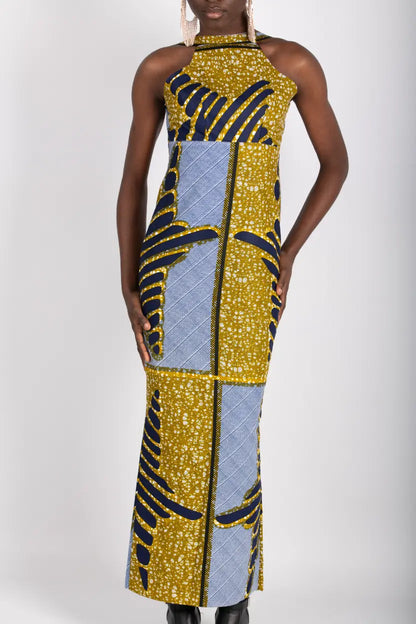Robe wax imprimé africain - POLEL AM